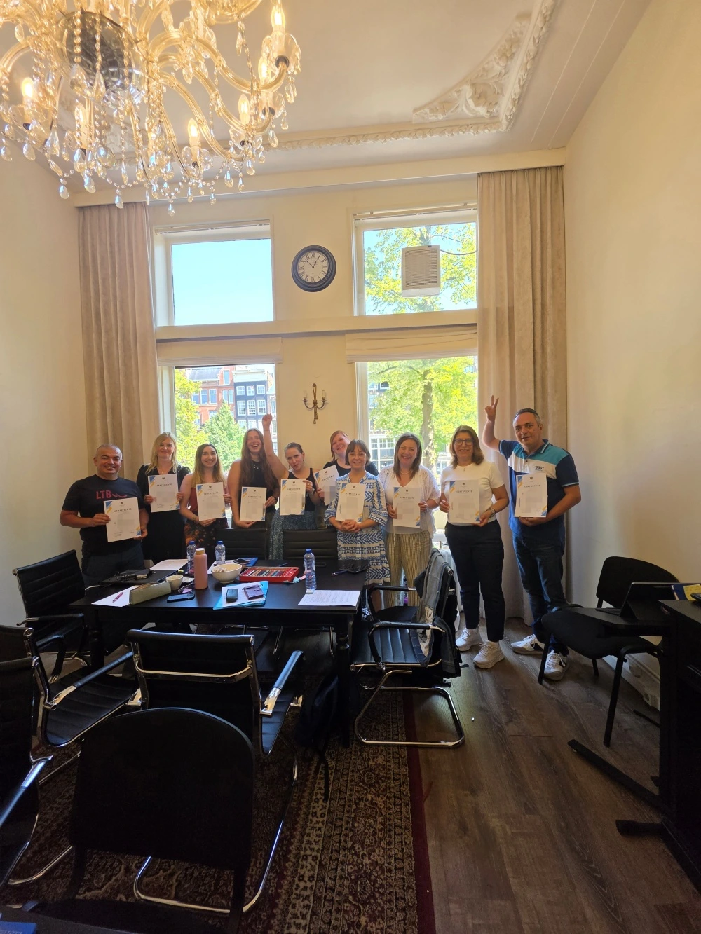 Certificate ceremony for Erasmus course for teachers and educators