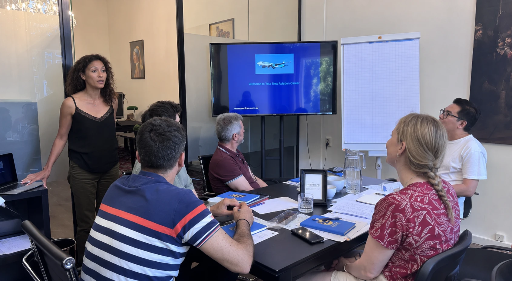 Course participant explaining an idea during a collaborative activity