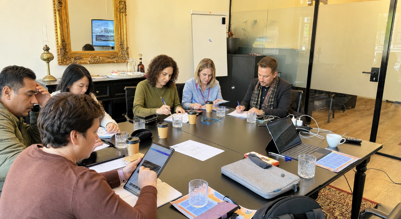 International course participants working together during a learning activity
