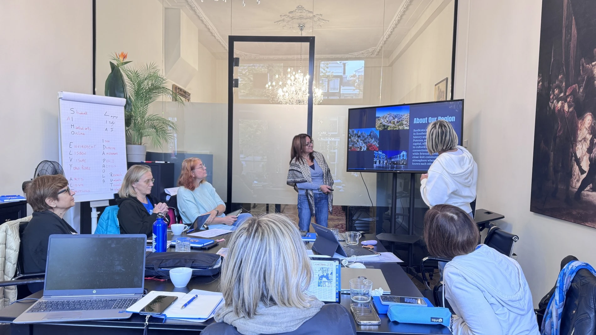 International group of educators learning together