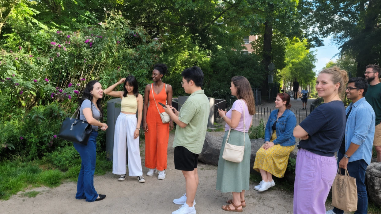Education professionals learning together in an outdoor setting