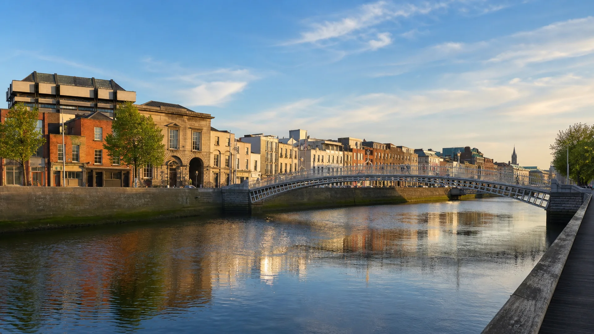 River Liffey and Ha'penny Bridge in Dublin, an Erasmus+ teacher training location