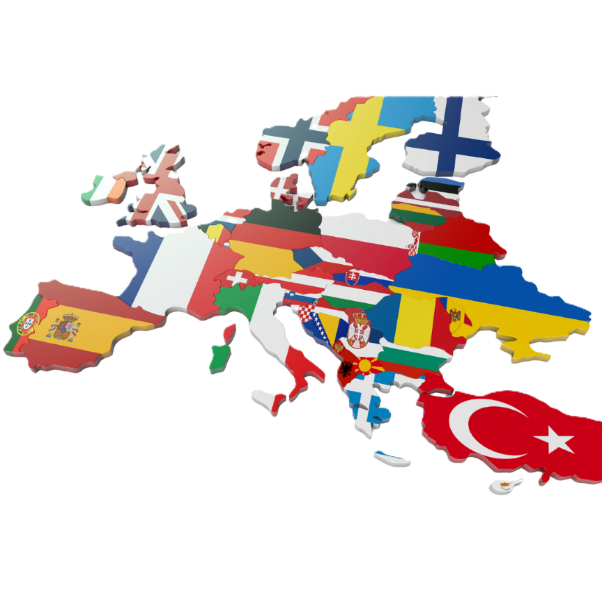 Erasmus+ funded courses locations across the Europe