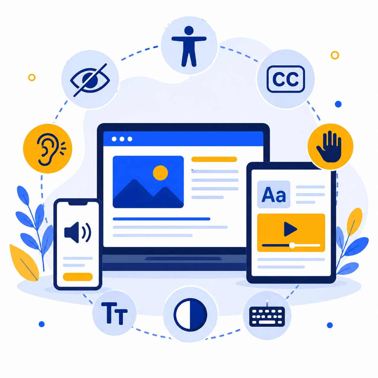 Illustration representing accessible and inclusive digital learning content