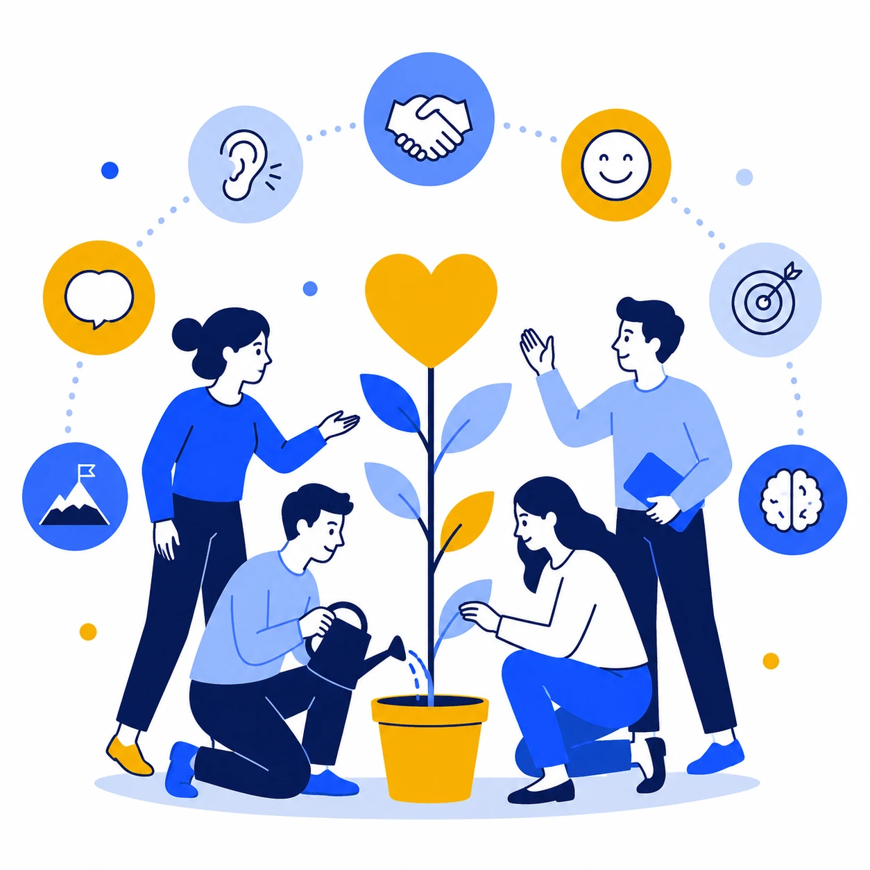 Illustration representing sustainability learning and responsible action
