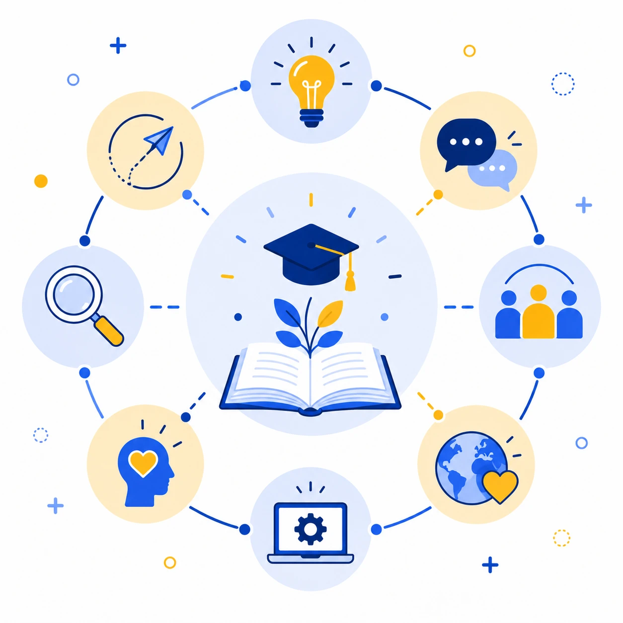 Illustration representing transferable skills for modern education