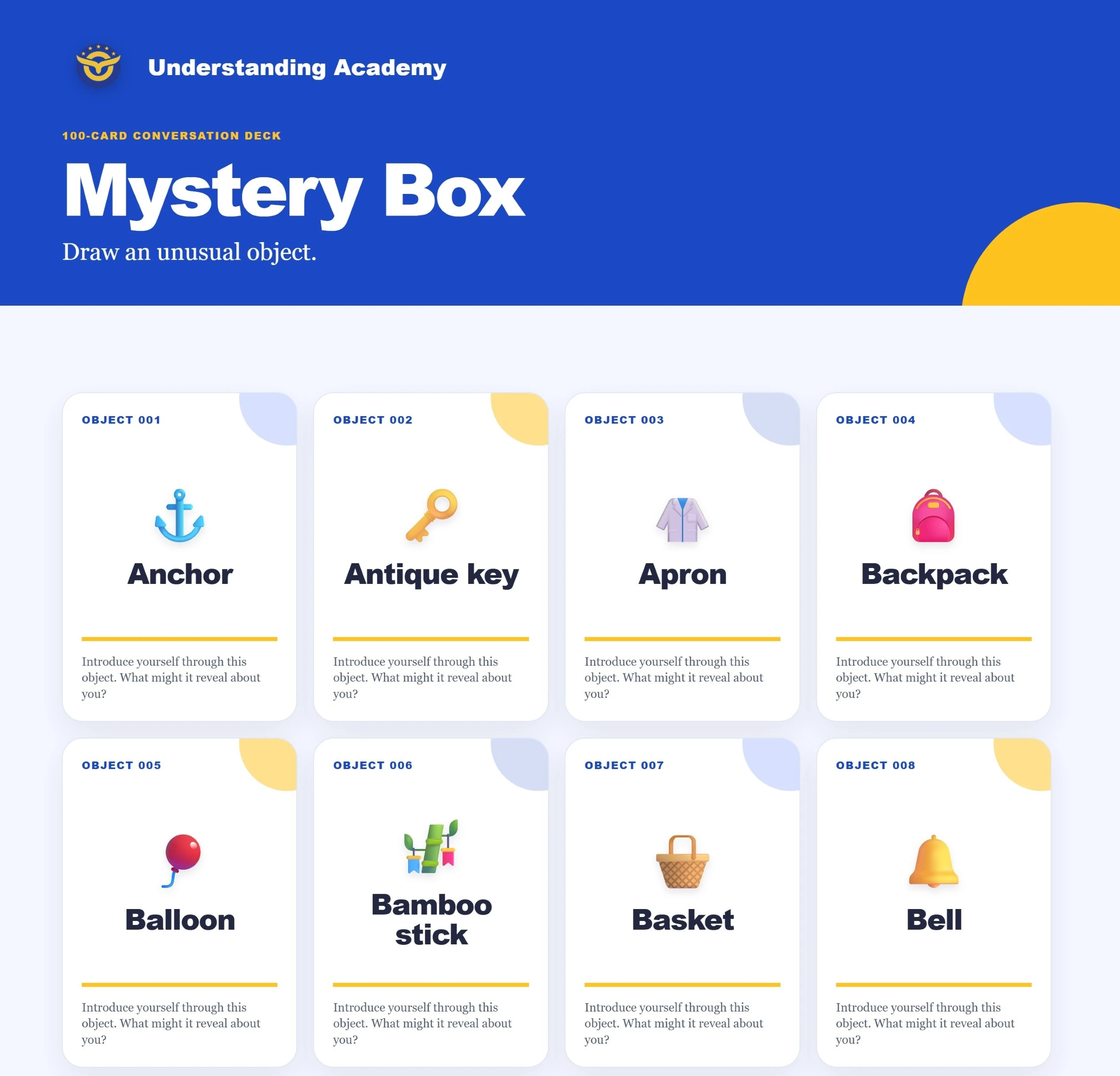 Mystery Object educational app with unusual objects and classroom activity ideas