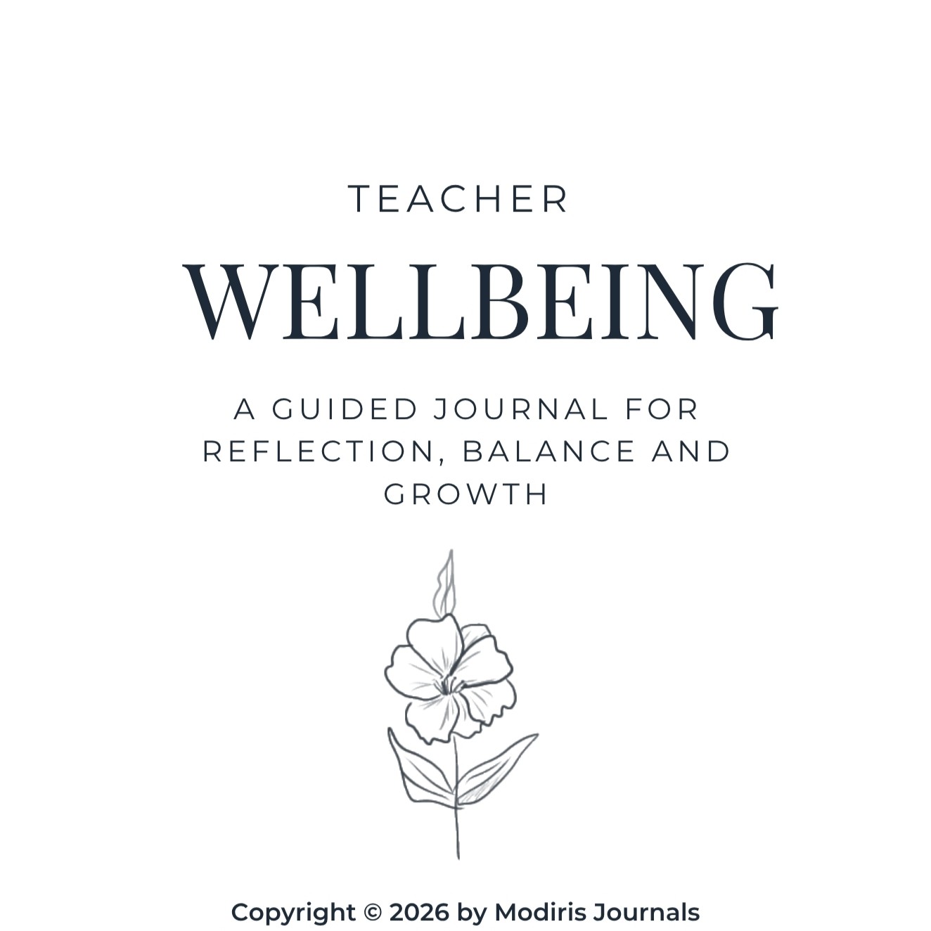 Teacher Wellbeing guided journal cover