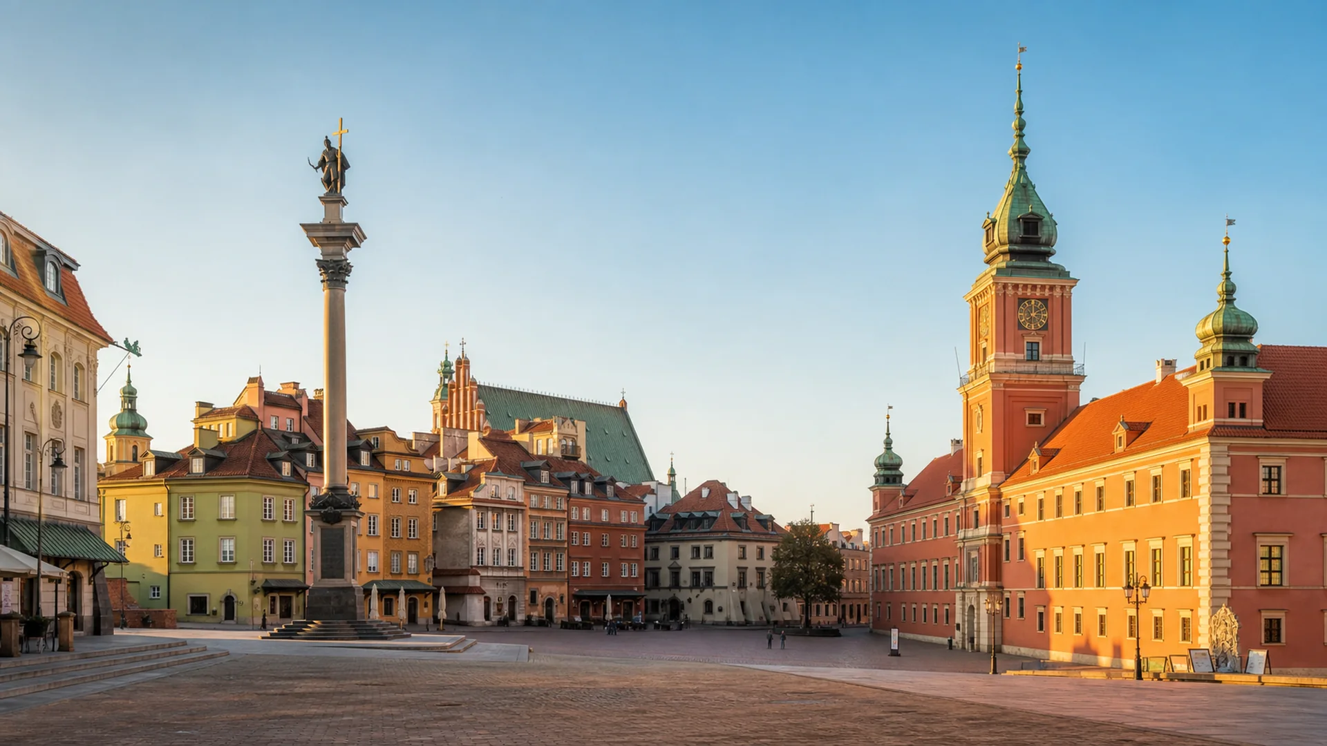 Castle Square and the Old Town in Warsaw, an Erasmus+ teacher training location